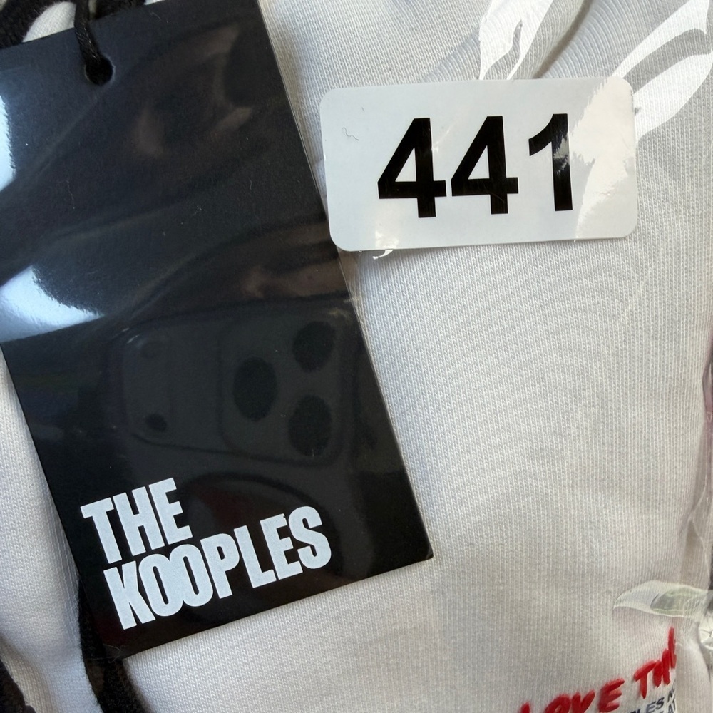The Kooples - NWT $220 I Love Kooples Logo White Sweatshirt Large - Picture 5 of 13